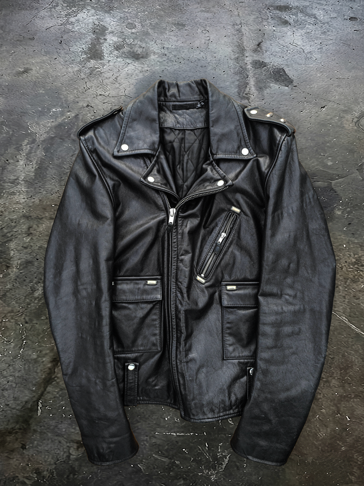 Chaqueta de cuero de motociclista (Hombre)