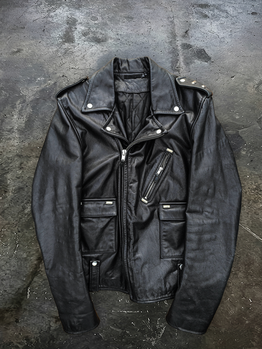 Chaqueta de cuero de motociclista (Hombre)