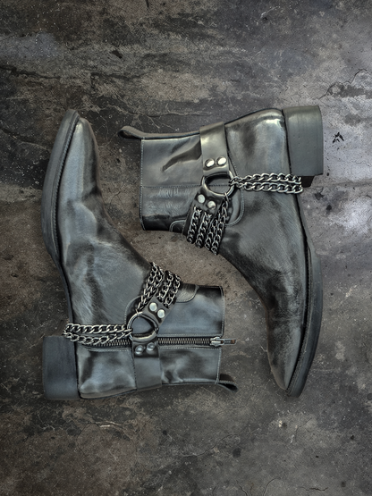 Botas arnés plateadas (42)