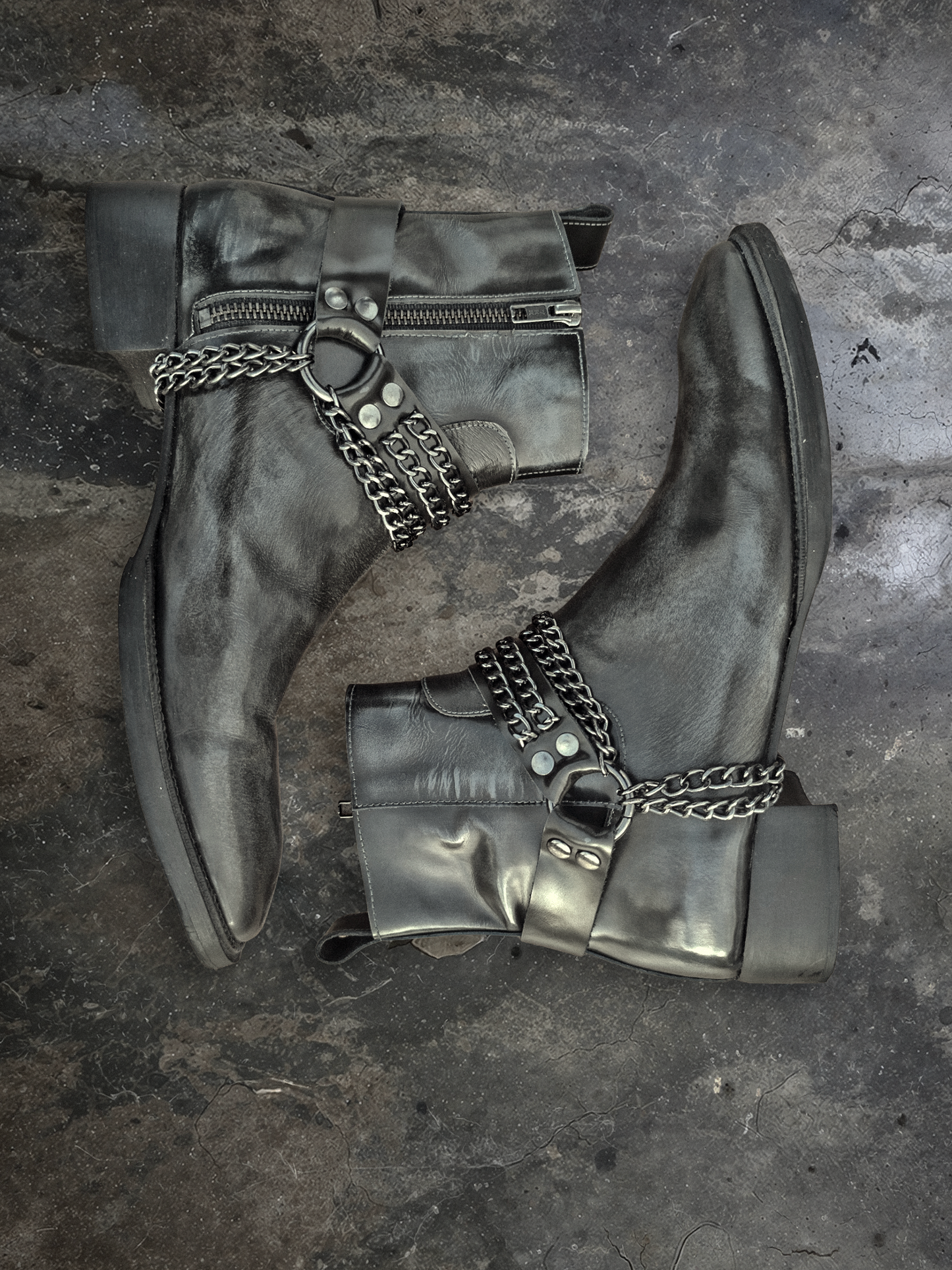 Botas arnés plateadas (42)